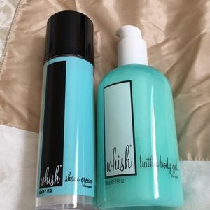 Whish shave cream and bath and body wash set